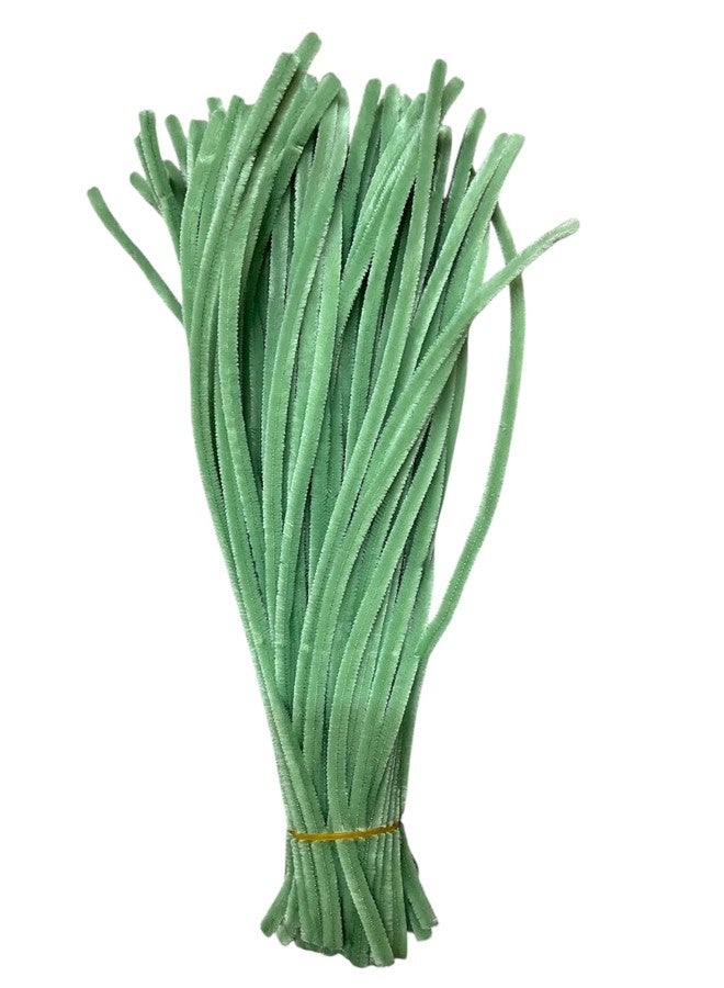Velme Craft 100Pc Pipe Cleaners Craft Set | Chenille Stem Fuzzy Sticks DIY Craft Supplies for Art Projects Activities, Decorations, Flower Making, Modeling & Sculpting (Pista Green) - Image 2